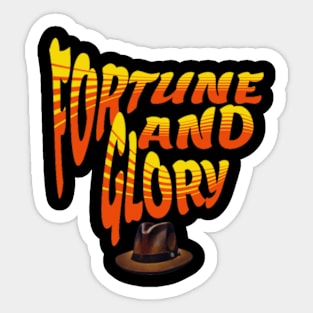 fortune and glory indiana jones Sticker